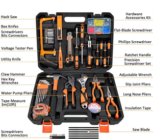 PEXMARTOOLS 102 adet donanım el araç seti kiti el aletleri <span class=keywords><strong>bit</strong></span> set <span class=keywords><strong>hex</strong></span> anahtar ev bakım için kılıf ile temel el aracı setleri - Product Image 4