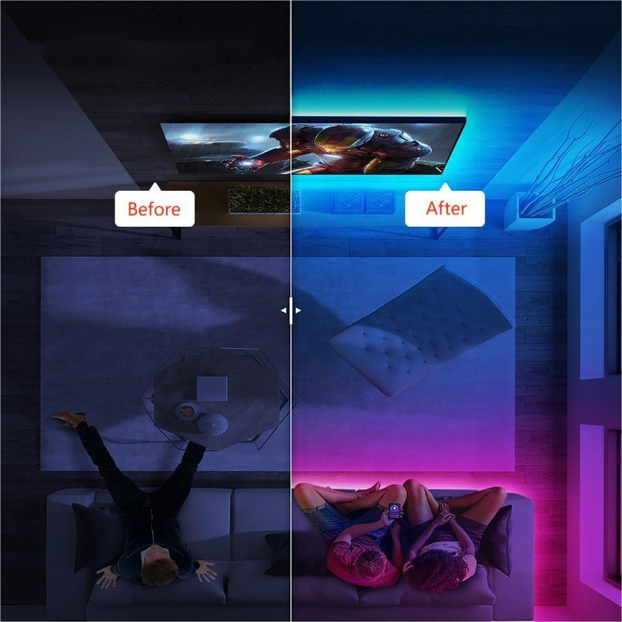 GM-HM016 Smart WiFi LED Strip Lights 5m 10m 30LEDs/M Waterproof RGB 5050 LED Strip Lights Light for Home