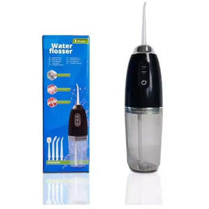 Hydropulseur dentaire portable mini électrique IPX7 sans fil rechargeable par USB, 3 modes, 4 buses, contrôlé par application, pour usage domestique - Product Image 4