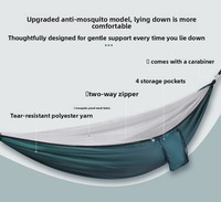 Hamac moustiquaire de camping JIAWEI épaissi et résistant aux déchirures avec design bicolore, capacité de 250 kg, longueur de 270 cm