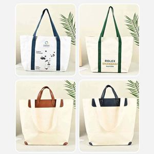 <b>Canvas</b> Durable Fashion Tote Inner Pocket Customizable Shoulder Handle Custom Pattern Practical Multi-Scene Commute Carry Bag - Product Image 6