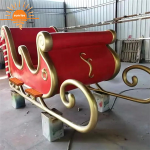 Decorazione Natalizia in Fibra <span class=keywords><strong>di</strong></span> Vetro Grande <span class=keywords><strong>Slitta</strong></span> <span class=keywords><strong>di</strong></span> Babbo <span class=keywords><strong>Natale</strong></span> Jumbo per Centri Commerciali - Product Image 5