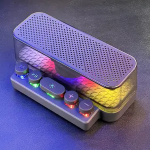 Dazzle Màu loa không dây Bàn phím LED đèn phát sáng loa siêu trầm HIFI âm thanh Máy tính để bàn loa stereo
