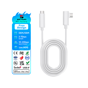 16FT LINK CABLE USB 3.0 Type C TO C สำหรับ meta Quest 3S/3/2 /pro, Pico 4, <span class=keywords><strong>Steam</strong></span> <span class=keywords><strong>VR</strong></span>-ชาร์จเร็วและสายข้อมูลความเร็วสูงสำหรับพีซี - Product Image 1