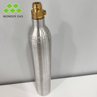 Bouteille de soda 0.6L Certification TPED Fournisseurs Alibaba Cylindre de bière de Co2 liquide Cylindre de Co2 en aluminium