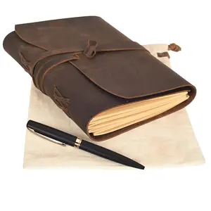 Leather Journal Lined Paper Gift Set Leather Bound Notebook Handmade Vintage Writing Notebook