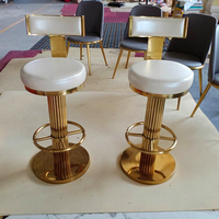 Chaise de salle à manger moderne en acier inoxydable et cuir PU, réglable en hauteur, chaise de luxe pour la maison, les événements commerciaux et les banquets