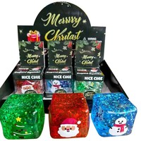 Bola Squishy Needoh Berkilauan Modis untuk Halloween, Tekstur Lembut Warna Cerah, TPR Ice Cube Puzzle Fidget