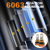 Kit de conversion de phares AKE TJ-Z04 H4 Bi-LED avec lentille de projecteur 65W 13000LM, faisceau Hi/Lo, mini-lentille pour voiture et moto