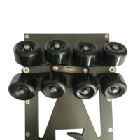 Multi Wheels Universal Track Wheels Film et TV Camera Doorway for Track Portable Skateboard avec roues pour Quad Dolly Track