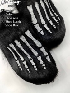 Pantuflas de Felpa Personalizadas 2026, Sandalias Cálidas con Bordado y Forro de Peluche Suave para Hombre - Product Image 5