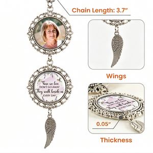 Graduation Memorial Photo <b>Charm</b> <b>Angel</b> Wings Custom Tassel Grad Cap Keepsake Ornament - Product Image 4