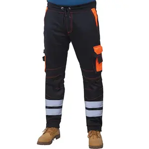 Pantalon de sécurité au travail hautement recommandé Vêtements de travail en soie d'hiver avec ruban réfléchissant bicolore pour uniformes de travailleurs