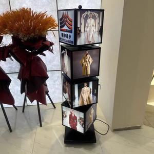 <span class=keywords><strong>Led</strong></span> quảng cáo Bảng menu tầng thường vụ Cube bốn mặt dọc xoay hộp đèn 4 lớp chiếu sáng bảng hiển thị - Product Image 2