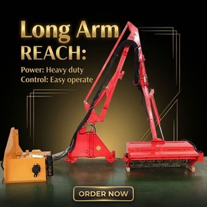 Cortadora de Césped Comercial para Bordes de Carreteras, Montada en Tractor, con Brazo Articulado y Cuchillas Rotatorias para Mantenimiento de Carreteras y Paisajismo - Product Image 1
