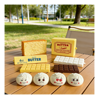 Ensemble de jouets anti-stress réalistes en mousse PU souple à remontée lente, en forme de beignets, de beurre, de chocolat et de pain