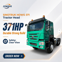 Camion tracteur Howo 6x4 d'occasion, LHD/RHD, Sinotruk, 371 CV, 10 pneus, pour longues distances, tête de tracteur Sinotruck pour remorque