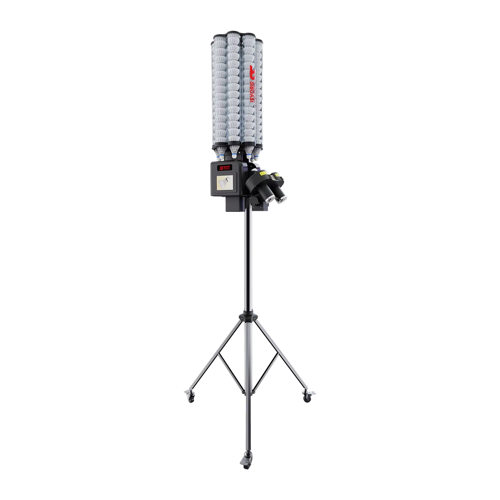 SIBOASI B3 ABS Material Flexible Badminton Shooting Machine Free Control Serving Feeder for Training Shuttlecock Type Stocking