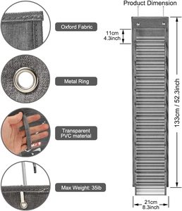 24 ngăn treo kệ tủ quần áo tổ chức xà cạp T-Shirts quần áo vải lưu trữ túi nhắm mục tiêu tủ quần áo không gian - Product Image 2