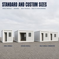 Maison Modulaire Préfabriquée de Luxe 20FT, Habitation Mobile et Portable, Conteneur Démontable, Casa Modulares