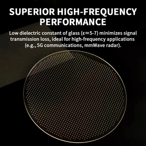 SCHOTT BOROFLOAT 33 TGV 포장 유리 웨이퍼 4/6/8/12 인치 레이저 유도 에칭 치핑 프리 드릴링 배열 구멍 패턴 - Product Image 2