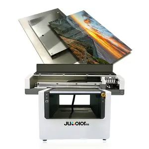 Impresora de inyección de tinta UV Jucolor doble A1 9012 de alta precisión para impresión de piezas de acero metálico