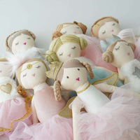 Poupée en peluche personnalisée en tissu de coton pour filles, avec jupe longue bouffante, robe de princesse, poupée ballerine