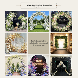 Sfondo Personalizzato con Foglie Verdi Realistiche e Sfera Floreale per Decorazione di Matrimoni ed Eventi - Product Image 6