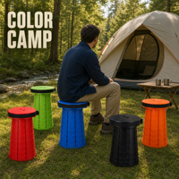 Tabouret de camping portable Tone Blend avec poignée rembourrée pour ruisseaux, forêts, paysages forestiers et sols recouverts de fougères