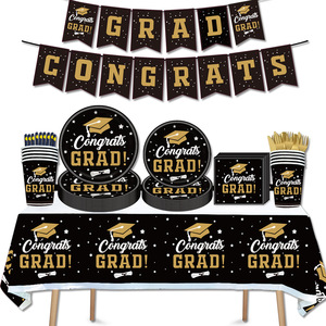 Rolling Graduation Party Supplies 60-80 Pcs Tableware Decorations For Graduation Celebration - Product Image 2