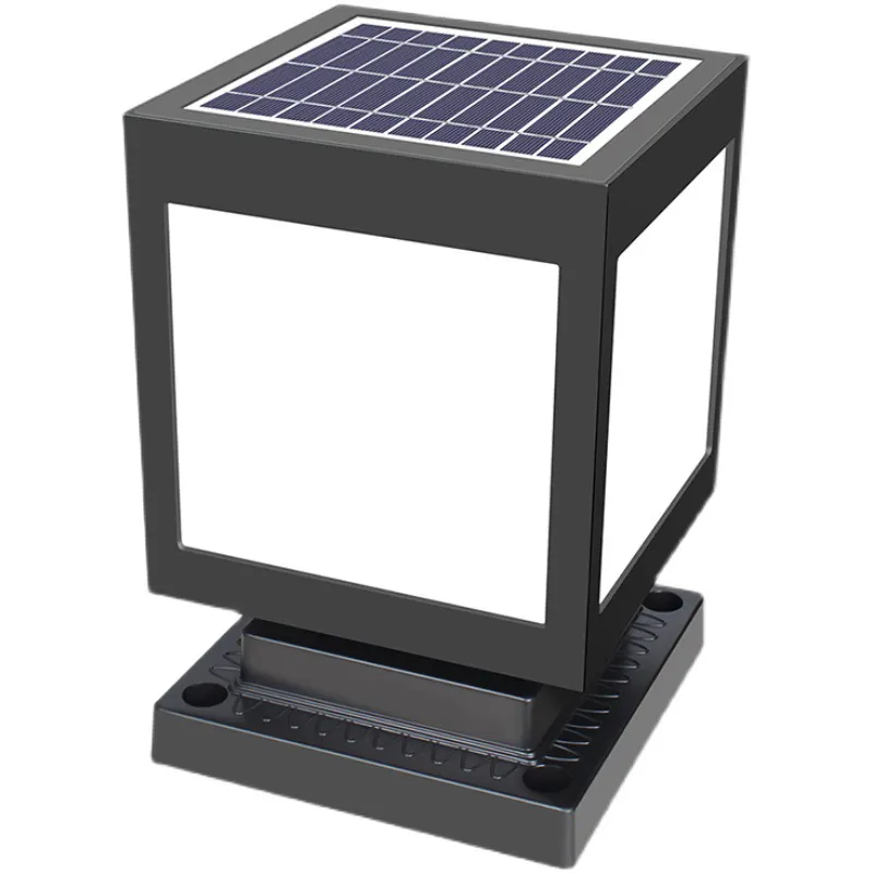 Outdoor European Gate Garden Lampe 5W Square LED Solar betriebene Säulen leuchten