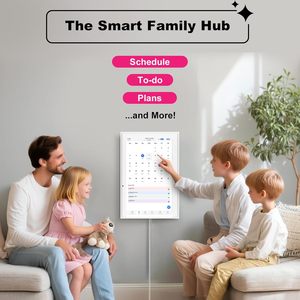 Calendario Digitale da Parete 10.1 Pollici Touchscreen con Grafico delle Attività e <span class=keywords><strong>Orari</strong></span> Familiari Full HD 1080P, Montaggio a Parete Incluso, Bianco - Product Image 3