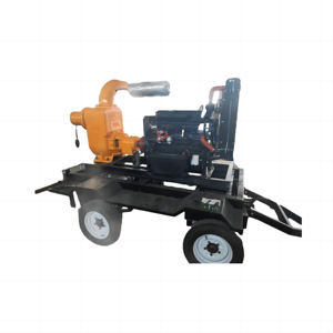 Pompe de drainage haute pression pour l'irrigation des terres agricoles, moteur diesel, remorque mobile, auto-amorçante - Product Image 3