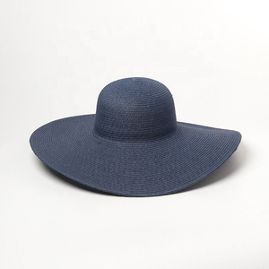 Sombrero de paja de papel para mujer moda sol playa flexible ala grande pesca informal rayas protector solar UV verano alta calidad al por mayor - Product Image 6