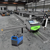 Mini machine de découpe plasma et à flamme CNC de bureau 220V 55A avec moteur pas à pas, engrenage automatique, arc croisé 1325 1530, acier haute résistance 0-150mm