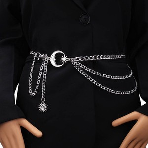Waist <strong>Chain</strong> <strong>Belt</strong> Multilayer <strong>Gold</strong> Silver Sun Moon <strong>Chain</strong> <strong>Belt</strong> <strong>for</strong> Women <strong>Dress</strong> Body Belly Metal Waist <strong>Chain</strong> - Product Image 4