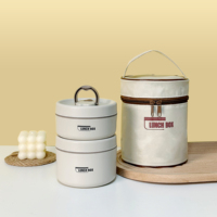 Boîte à lunch Bento isolée en acier inoxydable sans BPA sac thermique empilable Style de conception européenne pour le stockage des aliments cuisine camping