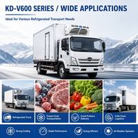 Unité de réfrigération pour camions et fourgons KD-V600 avec condenseur et évaporateur moteur pour la logistique de la chaîne du froid -18~+20 Garantie 1 an