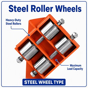 รถเข็นมือหมุนได้รอบทิศทางแบบ Heavy-Duty <span class=keywords><strong>ล้อ</strong></span>ทำจากยาง/เหล็ก สีเหลือง/แดง สำหรับเคลื่อนย้ายวัตถุ<span class=keywords><strong>หนัก</strong></span> - Product Image 3