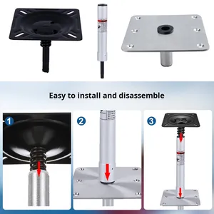 Siège de conduite de <span class=keywords><strong>bateau</strong></span> en alliage d'aluminium Lure Boat Base de <span class=keywords><strong>bateau</strong></span> triangulaire à dégagement rapide avec structure à ressort absorbant les chocs - Product Image 4