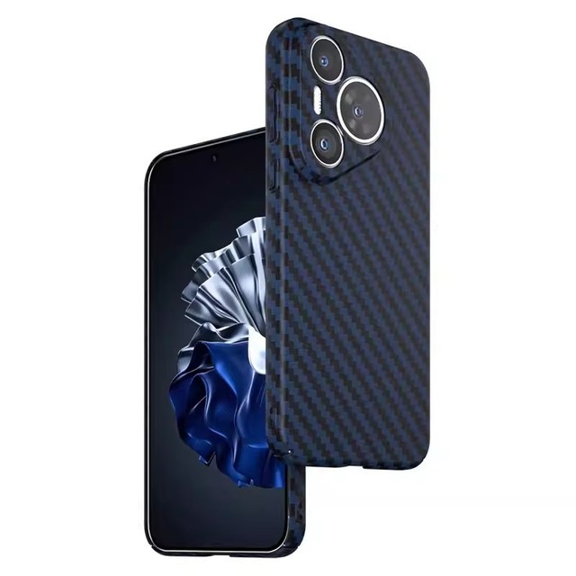 For Huawei Mate70 [Large Hole]  Case Ultra Thin Luxury Carbon Fiber Texture PC Hard Back Lens protection Phone Cover case
