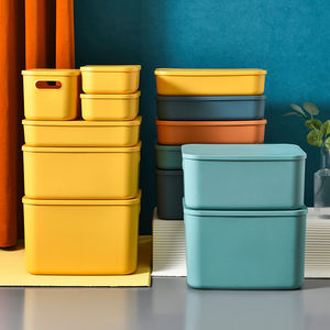 Caja de Almacenamiento de Plástico Multicolor al por Mayor con Asa Hueca, Contenedores Apilables con Tapa para Organizar Artículos Diversos - ¡Gran Venta! - Product Image 6