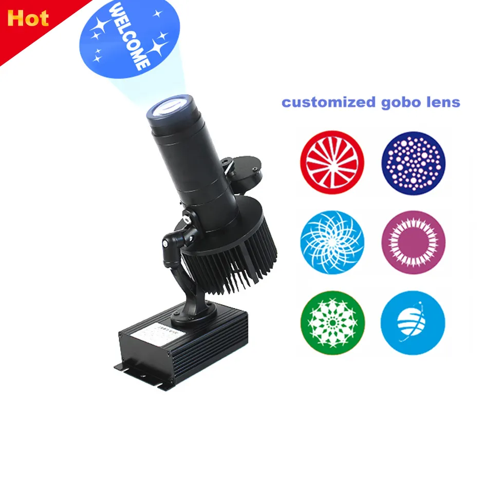 Custom laser lamp high definition led welcome advertising light gobo logo projector with gobo len