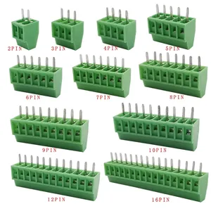 KF128 2.54mm PCB Screw Terminal Blocks Connector KF128 2P 3P 4P 5P 6P 7P 8P 9P 10P 12P 16 Pin for 26-18AWG Cable terminal block