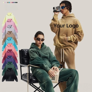 Chándal Personalizado Premium de Felpa Francesa de 360 g/m², Transpirable, Minimalista, de Corte Holgado, Estilo Vintage para Otoño, para Hombre - Product Image 1