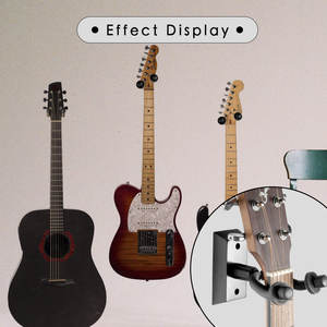 Support mural personnalisé pour guitare acoustique et électrique, en <span class=keywords><strong>bois</strong></span> noir, OEM - Product Image 3