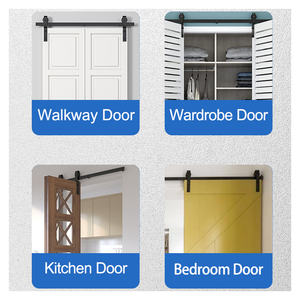Système de porte coulissante en bois simple Rail caché Rouleau de porte coulissante Rouleau de porte en porte-à-faux Kit d'opérateur de porte coulissante automatique - Product Image 4