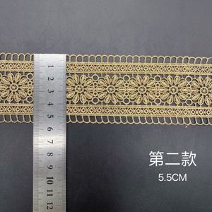 Produk baru aksesori pakaian: hiasan renda poliester emas untuk tekstil rumah. Hiasan renda renda renda Lolita. - Product Image 3