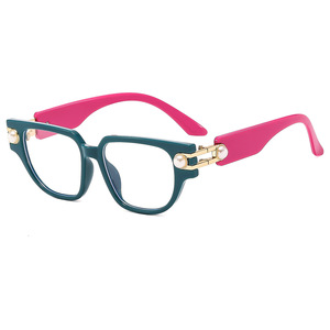 Psn Cat Eye <b>Eyeglasses</b> <b>Frames</b> W68243 Anti Blue Light Women Full Rim Solid Pattern Lightweight Optical Glasses - Product Image 4