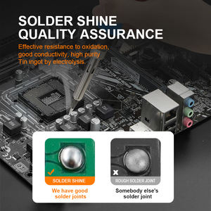 Fil à souder en étain sans plomb, écologique, en emballage blister, diamètre 0,8 mm, compatible avec la <span class=keywords><strong>soudure</strong></span> à basse température, OEM pris en charge - Product Image 6